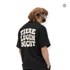 TIERE LÜGEN NICHT T-Shirt - Schwarz